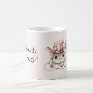 Pink Howdy Cowgirl Mouse Coffee Mug
