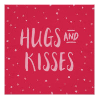 Pink Hugs and Kisses | Hearts | Valentine's Day