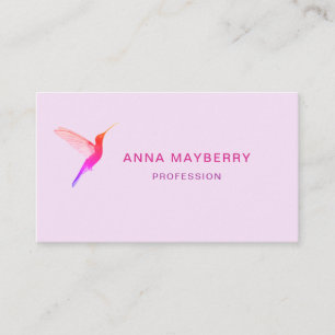 Pink Hummingbird Business Card
