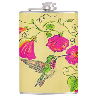 Pink Hummingbird Flask