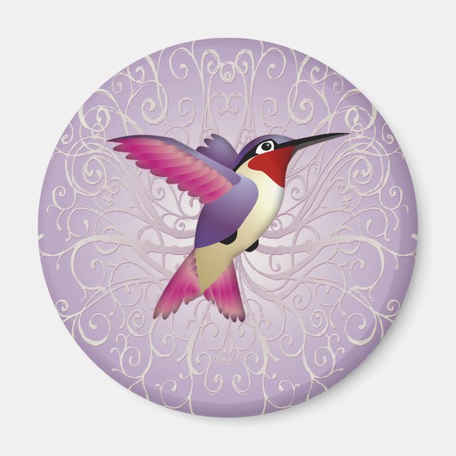 Pink Hummingbird Magnet (Front)