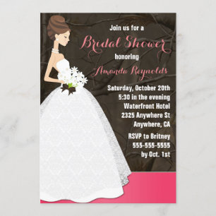 Pink Hunting Camo Bridal Shower Invitations