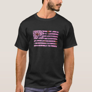 Pink Hunting Camo Flag Hunter Camouflage Pattern H T-Shirt
