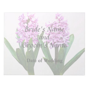 Pink Hyacinth Duo Wedding Products Notepad