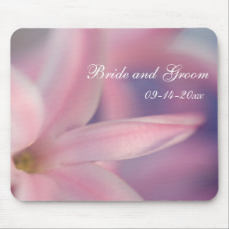 Pink Hyacinth Flowers Wedding Mouse Mat