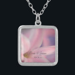 Pink Hyacinth Flowers Wedding Silver Plated Necklace<br><div class="desc">The pretty Pink Hyacinth Flowers Wedding Pendant Necklace makes a unique keepsake gift for the bride or her bridesmaids and bridal party.  This elegant custom flowery nuptial jewellery features a floral photograph of a pink spring hyacinth flower blossom inside a sterling silver plated square pendant.</div>