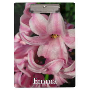 Pink Hyacinth Spring Floral Clipboard