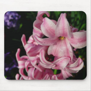 Pink Hyacinth Spring Floral Mouse Mat