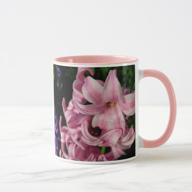 Pink Hyacinth Spring Floral Mug (Right)
