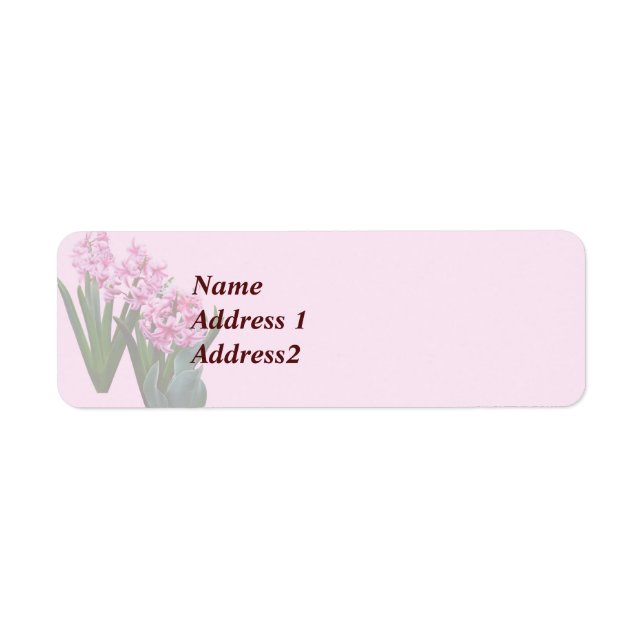 Pink Hyacinths all in a Row Save the Date (Front)