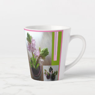 Pink Hyacinths Design Latte Mug