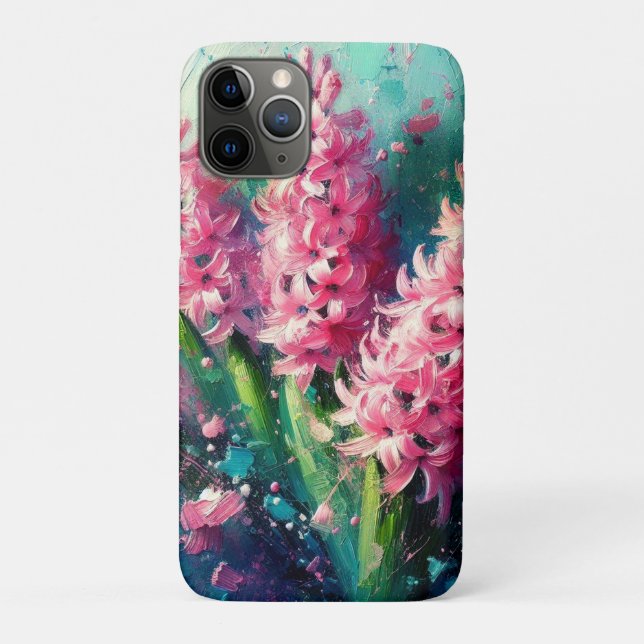 Pink Hyacinths Floral Impressionistic Painting Case-Mate iPhone Case (Back)