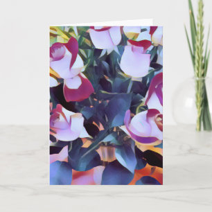 PINK HYBRID ROSES THANK YOU CARD