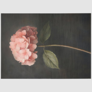 Pink Hydrangea Botanical Painting Decoupage Tissue Paper