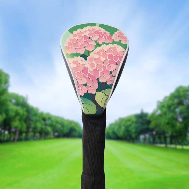 Pink Hydrangea Bush Golf Head Cover (Creator Uploaded)