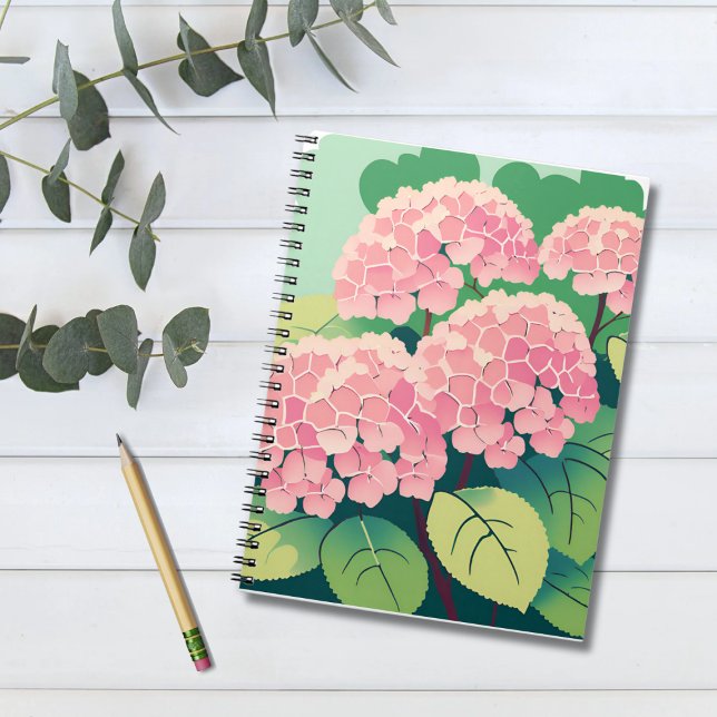 Pink Hydrangea Bush Notebook (Creator Uploaded)