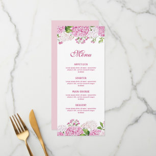 Pink Hydrangea Classic Menu