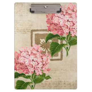 Pink Hydrangea Clusters II Clipboard