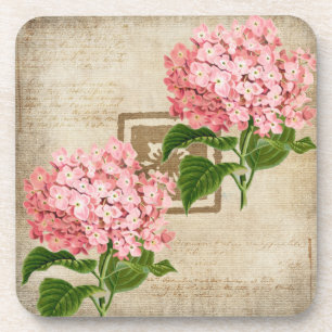 Pink Hydrangea Clusters II Coaster