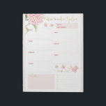 Pink Hydrangea Daily Planner Notepad<br><div class="desc">This stylish modern floral weekly planner design features a pink hydrangea with a do list,  notes and space to plan your week. #planner #plan #planning #hydrangea #pink #floral #botanical #schoolsupplies #officesupplies #home #office #work #weeklyplanner #weekly #todolist #notes #elegant #chic #stylish #modern #feminine #girly #notepad #organising #organised #organise</div>