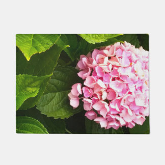 Pink hydrangea doormat