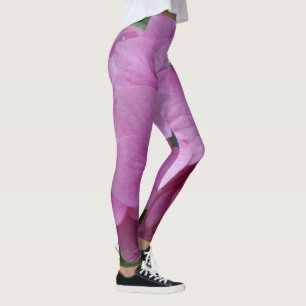 Pink Hydrangea Flower Leggings