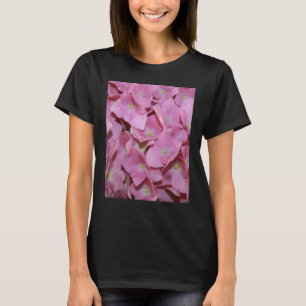 Pink Hydrangea Flowers Close Up Photograph T-Shirt