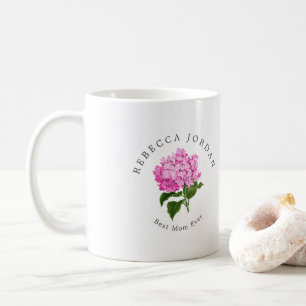 Pink Hydrangea Grand-millennial Best Mum Ever Coffee Mug