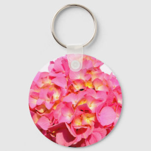 Pink Hydrangea Key Ring