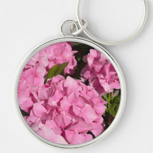 Pink Hydrangea Key Ring