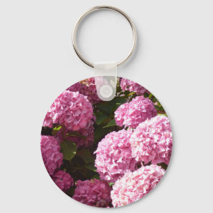 Pink Hydrangea Key Ring