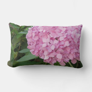 Pink Hydrangea Lumbar Pillow