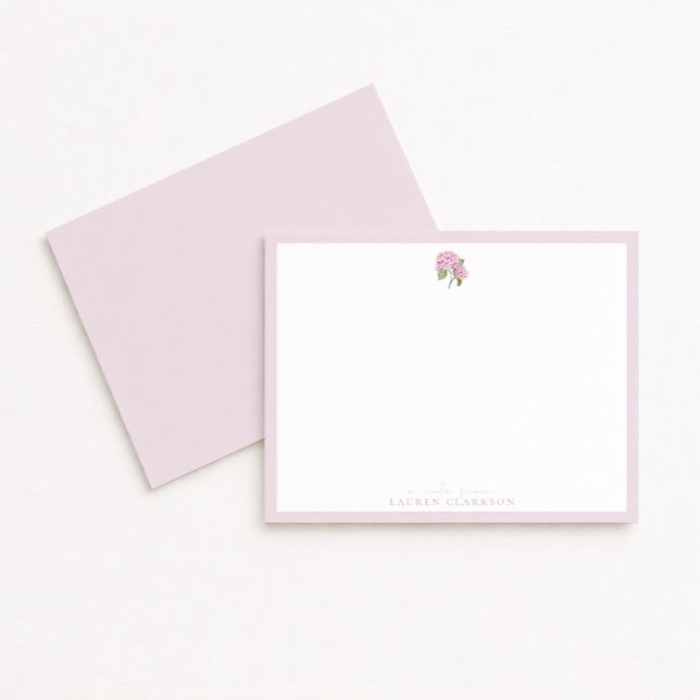 Pink Hydrangea Note Card (Creator Uploaded)