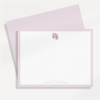 Pink Hydrangea Note Card