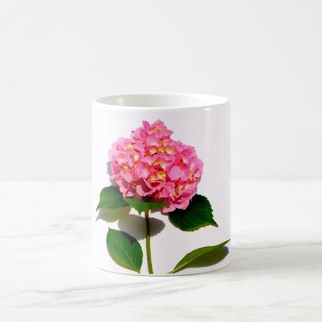 Pink Hydrangea pink floral pink flower Coffee Mug (Center)