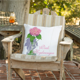 Pink hydrangea pink floral pink flower cushion