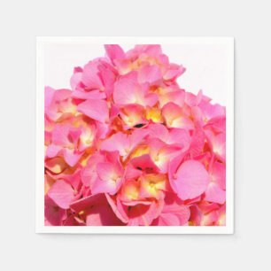 Pink Hydrangea pink floral pink flower Napkin