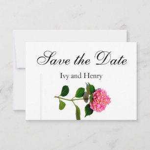 Pink hydrangea pink floral pink flower save the date