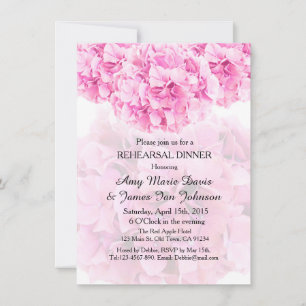 Pink hydrangea rehearsal dinner invites hydrangea1