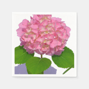 Pink Hydrangea, romantic country floral Napkin
