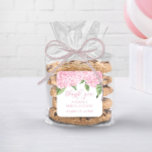 Pink Hydrangea Thank You Customised Bridal Shower Square Sticker<br><div class="desc">This beautiful design features pink hydrangea flowers and your custom text. Add your information using the template form. Use for any occasion.  The Customise Further feature can be used to access the advanced editing menu where you can change the font,  colours and layout of the text.</div>