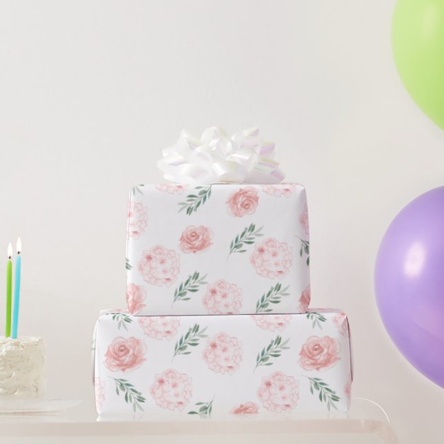 Pink Hydrangea Wrapping paper (Party Gifts)