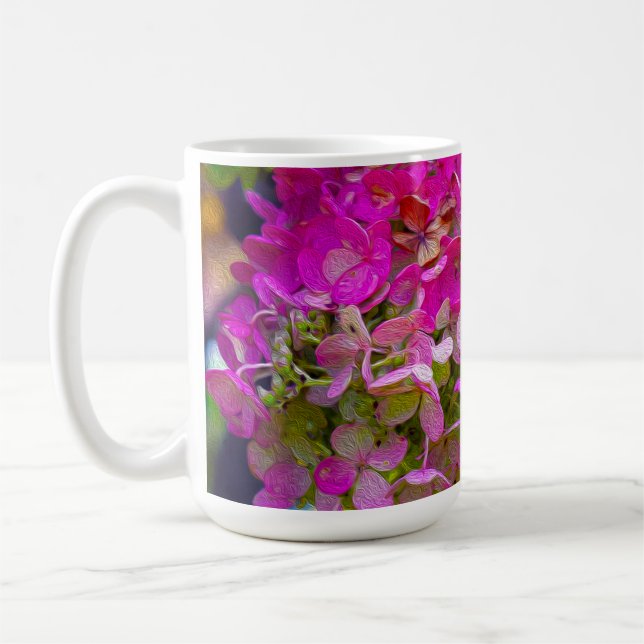 Pink Hydrangeas Coffee Mug (Left)