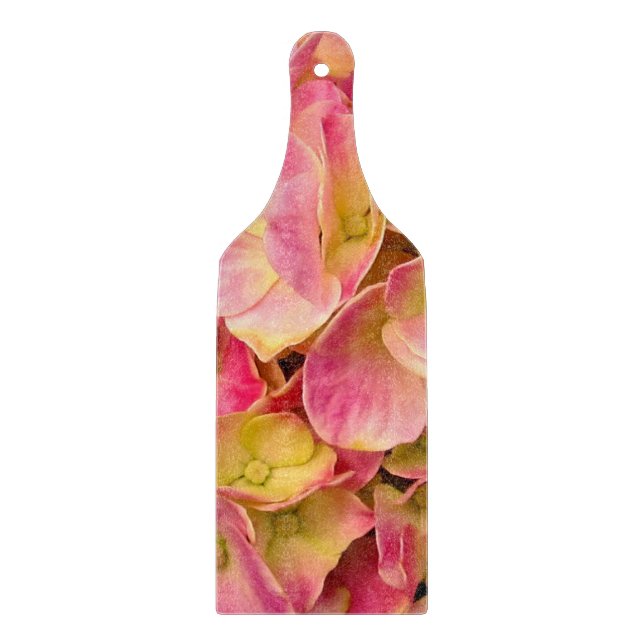 Pink Hydrangeas-CUTTING BOARD PADDLE (Front)