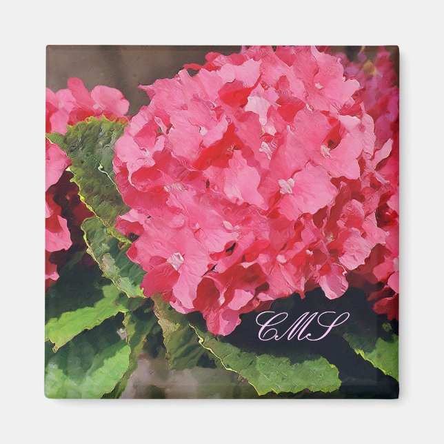 Pink Hydrangeas Magnet (Front)