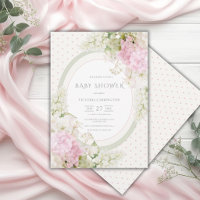 Pink Hydrangeas Vintage Baby Shower