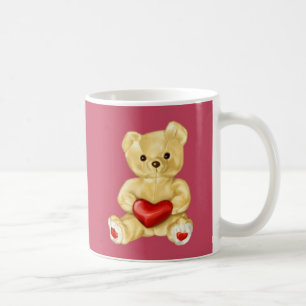 Pink Hypnotising Cute Teddy Bear Coffee Mug