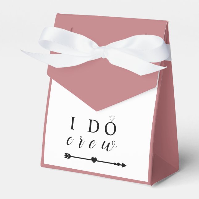 Pink I Do Crew Bachelorette Party Favour Box (Front Side)