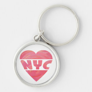 Pink I Heart NYC Key Ring
