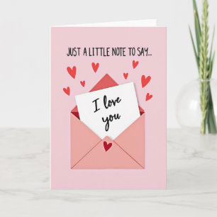 Pink I Love You Card